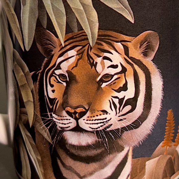 Pair of Vintage Tigers in Rainforest Mugs  ~ Art by Laura Regan / Applause 1985 - Picture 3 of 8